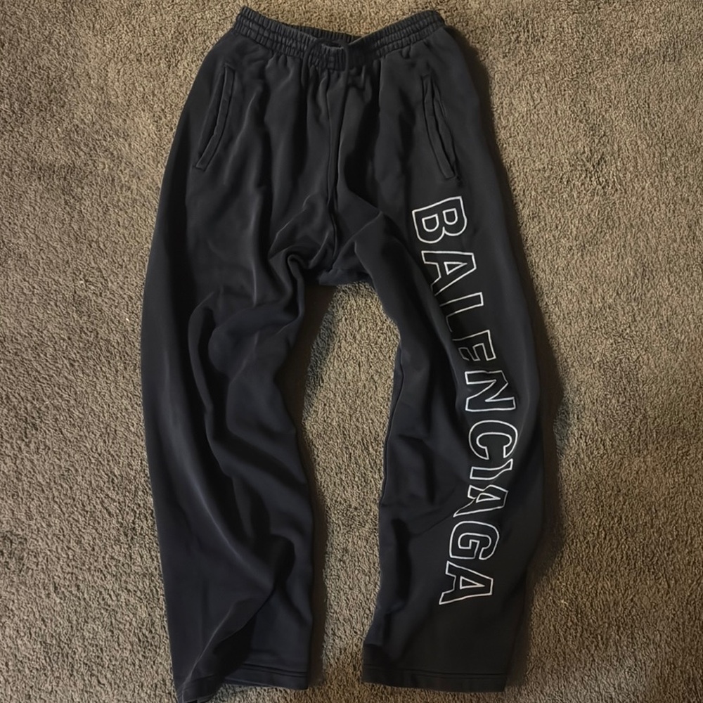 Balenciaga Black Sweatpants Relaxed Fit Joggers